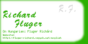 richard fluger business card