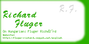richard fluger business card
